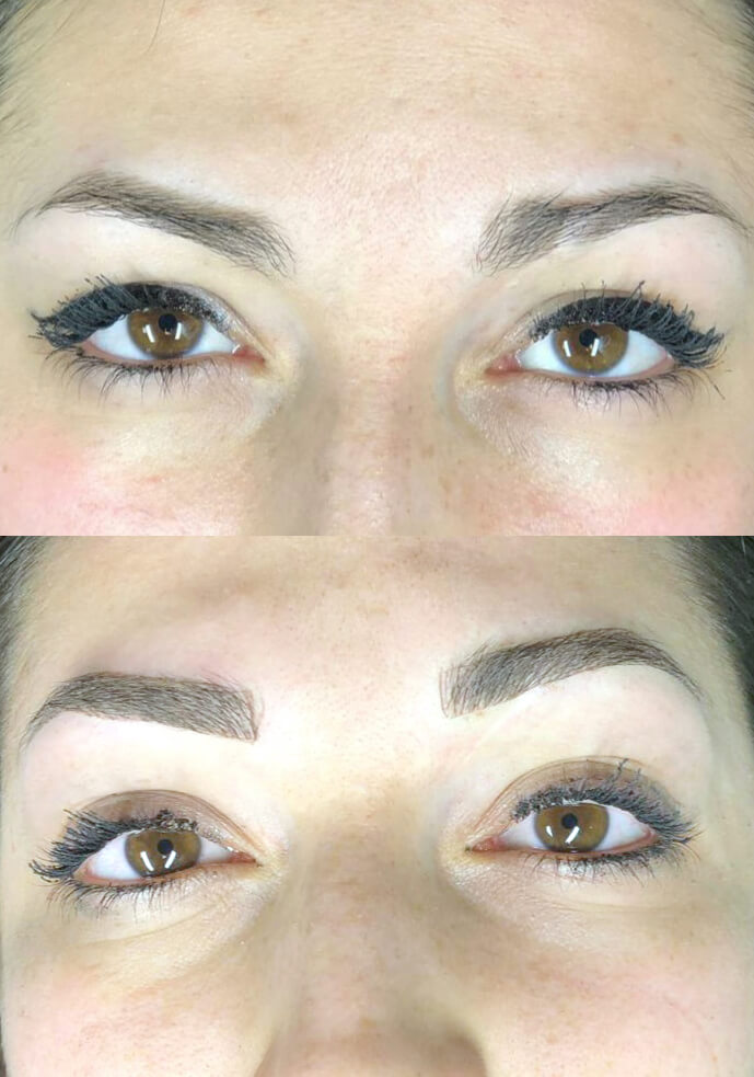 Trucco Permanente - Permanent Makeup Sopracciglia Prima & Dopo