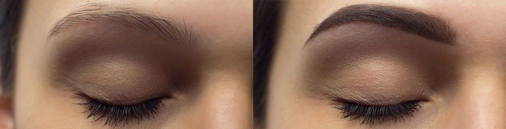 Trucco Semipermanente Sopracciglia per Elisa - Prima e dopo il trattamento